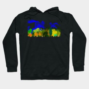 Unicorne unleashed into a Halloween forest Hoodie